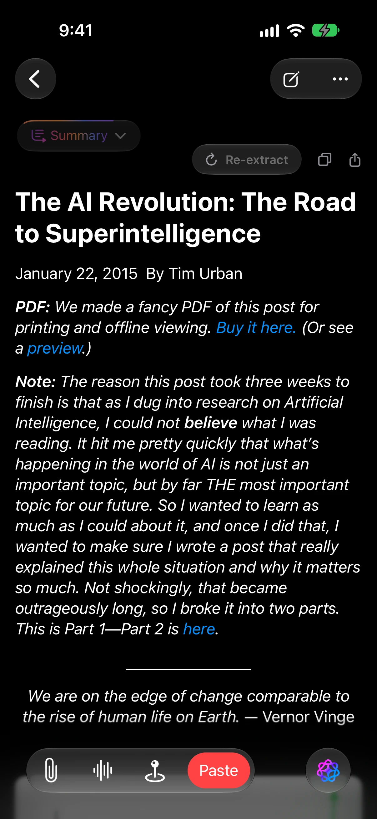 The same essay in Digext (dark)