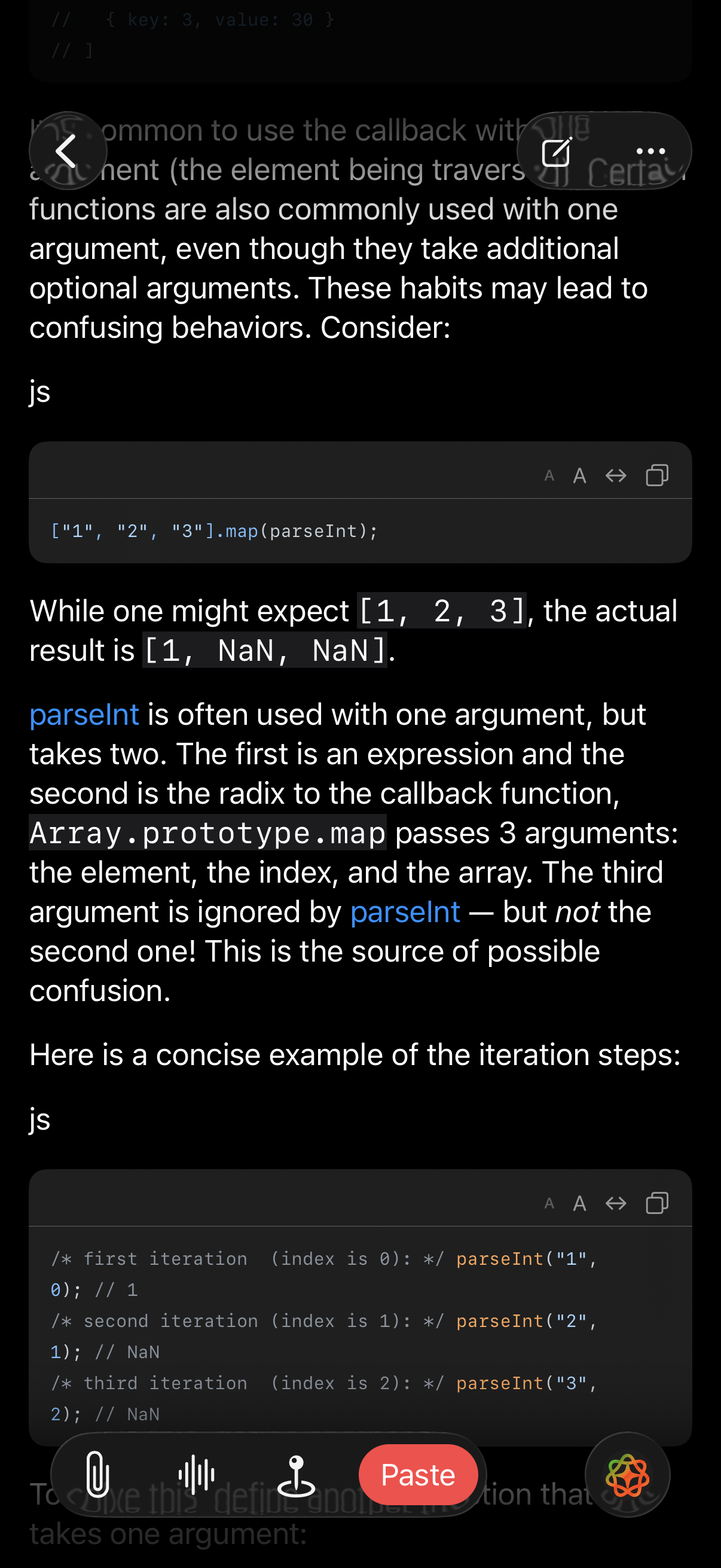Syntax-highlighted code blocks (dark)