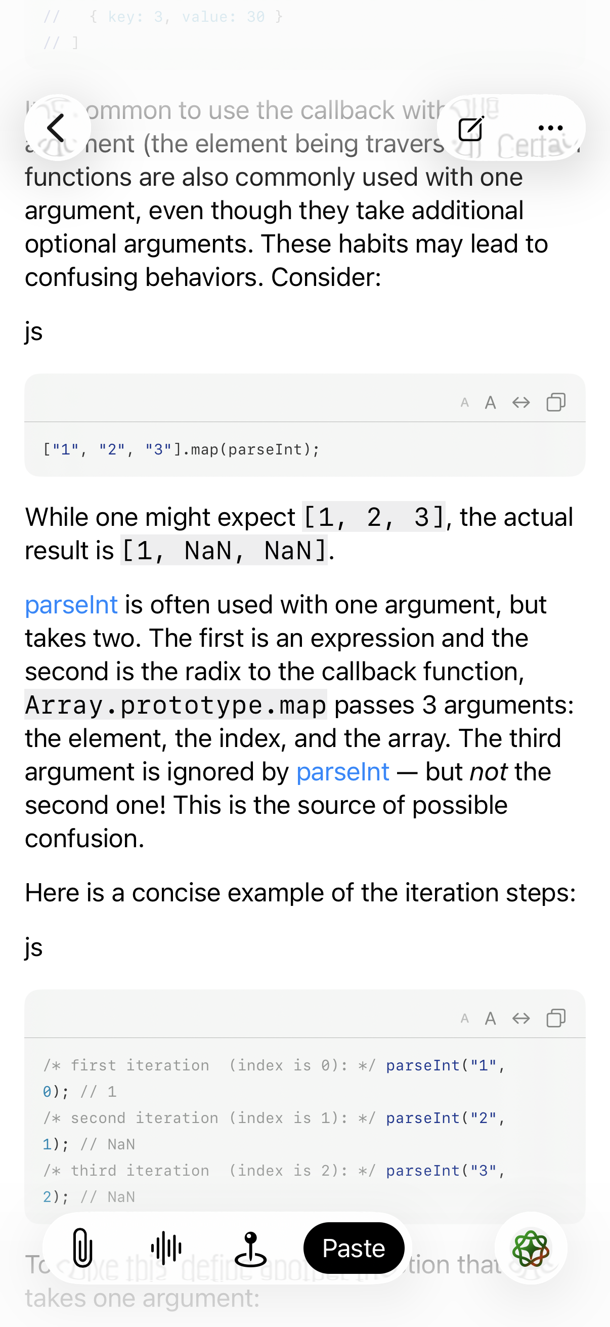 Syntax-highlighted code blocks
